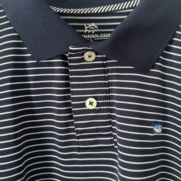 Southern Tide Boys Navy Polo Youth L (12-14) Performance Shirt - Picture 2 of 3